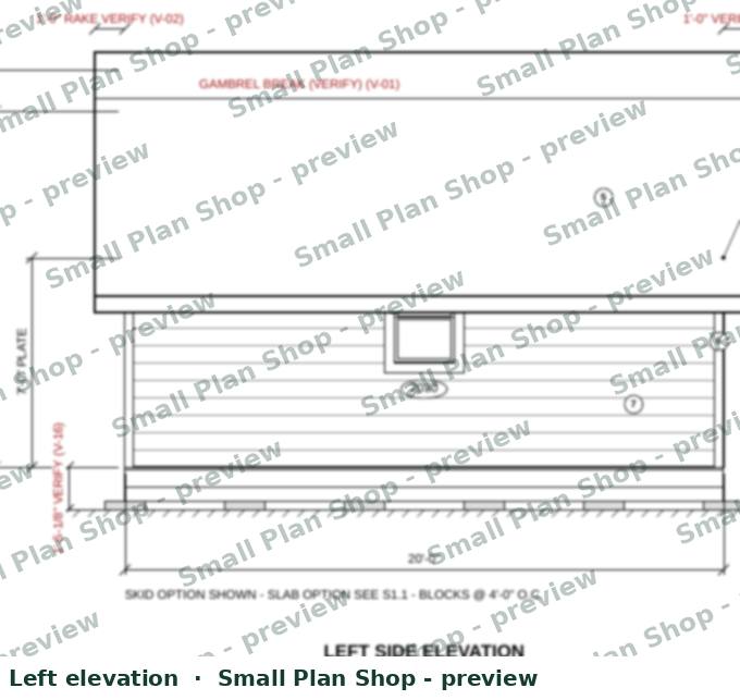 Left elevation preview