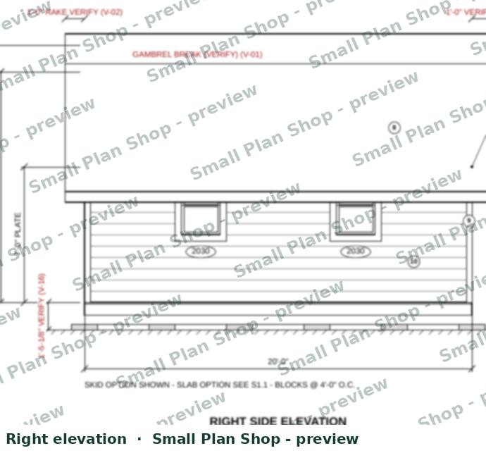 Right elevation preview